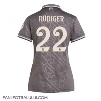 Real Madrid Antonio Rudiger #22 Tricou Fotbal Replică 2024-25 Femei Treilea